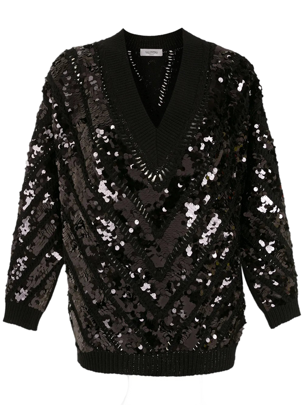 Valentino Virgin wool sweater in black