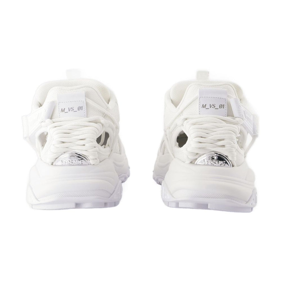Versace Calfskin sneaker in white