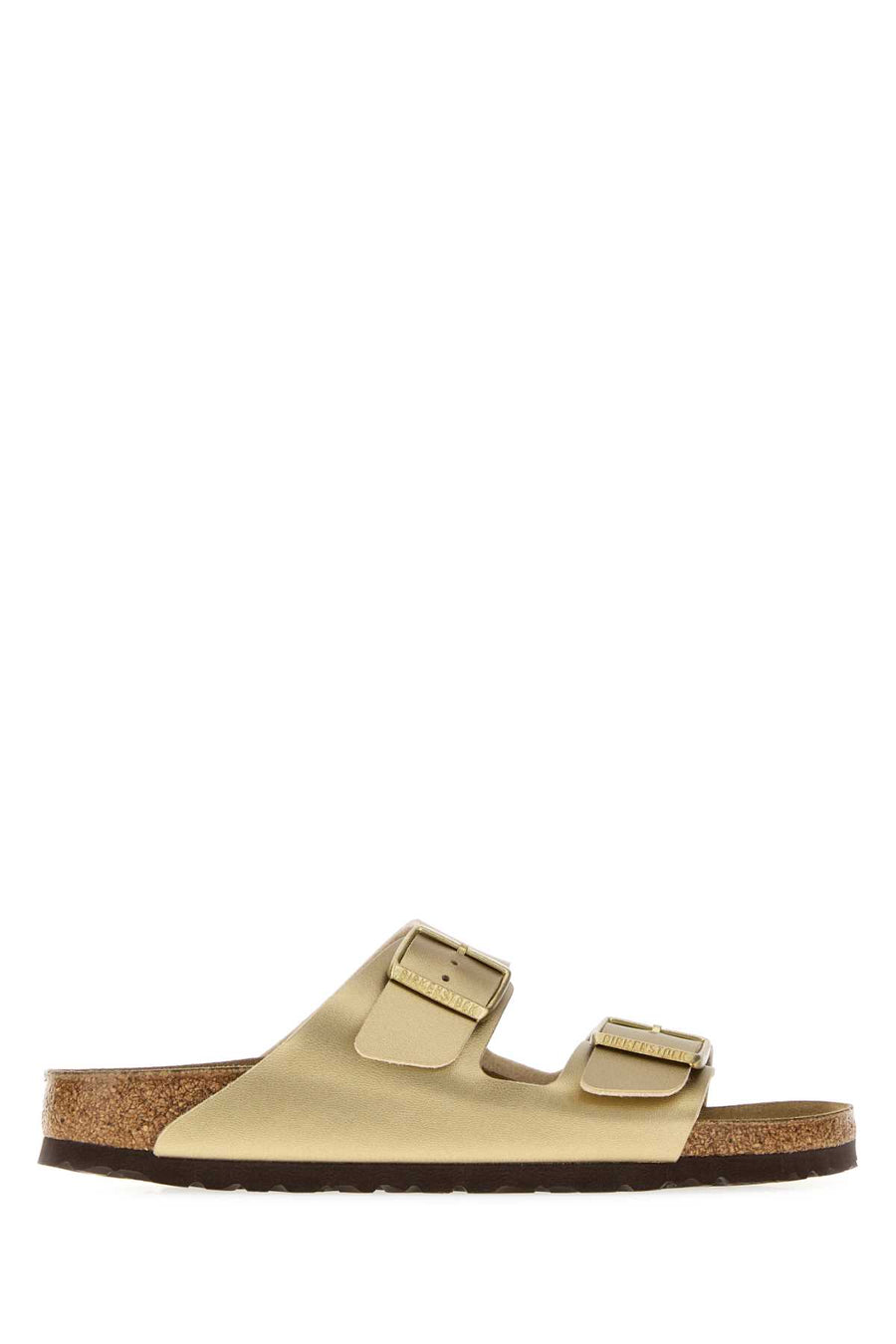 Gold Leather Arizona Slippers Gold, Birko Flor