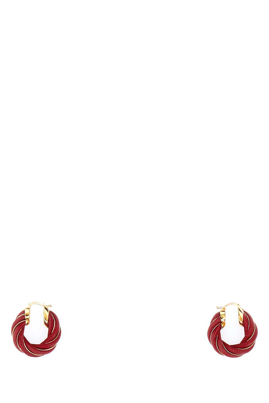 Bottega Veneta 100% Lamb leather earrings in red