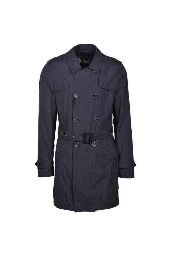 Herno 66% Cotton coat in navy