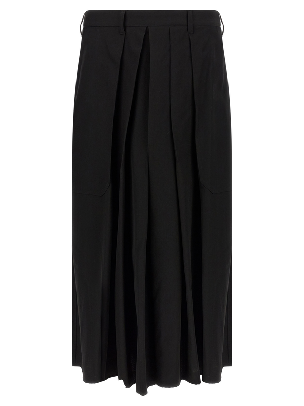 Black Wool Casual Pants