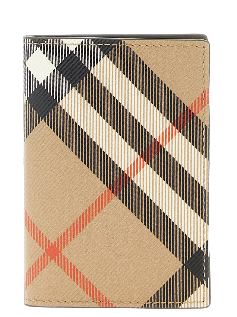 Burberry 55% polyurethane card case in beige