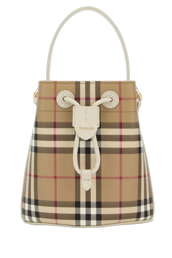 Burberry Exterior: 100% Fabric top handle bag in beige
