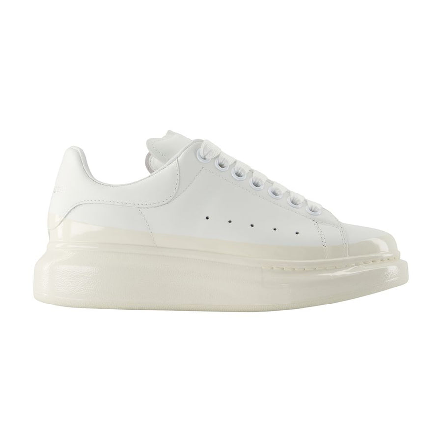 Alexander McQueen calfskin sneaker in white