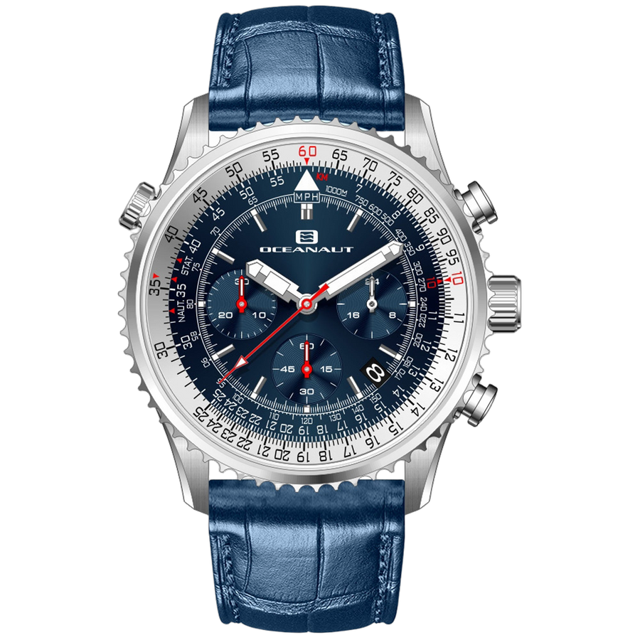 Oceanaut Stainless steel case watch in navy