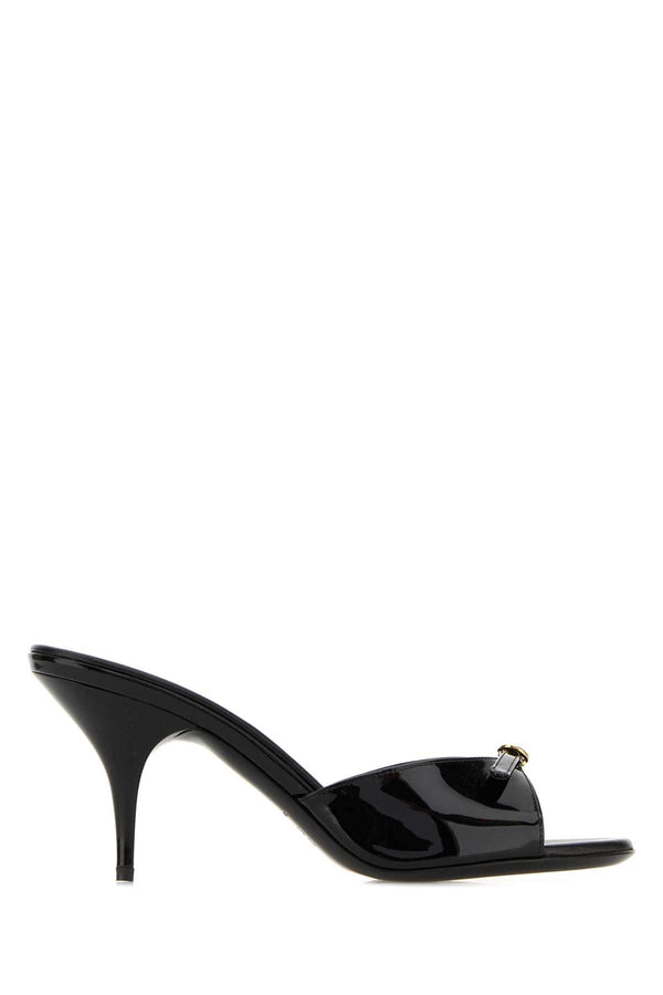 Miu Miu Exterior: 100% Leather mule in black