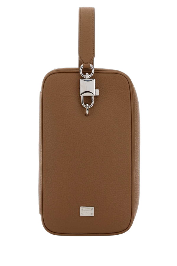 Dolce & Gabbana Exterior: 100% Calf Leather belt bag in brown