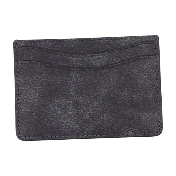 Ganni Leather card case in gray