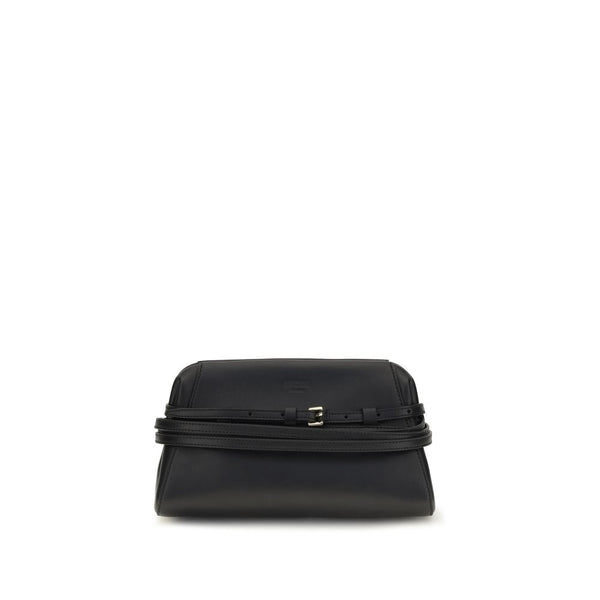 Moschino 100% Goatskin clutch in black