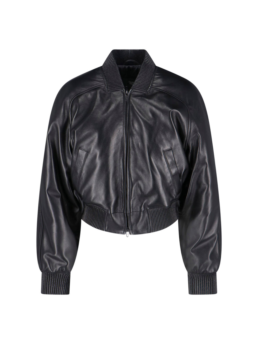 Phoebe Philo 100% lamb leather jacket in black