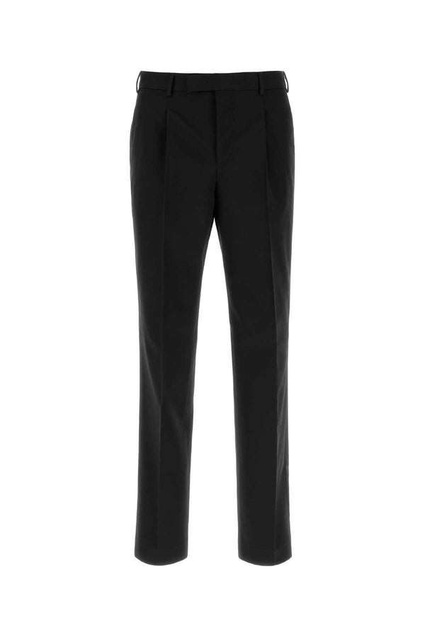 Black Wool Pant Nero Exterior: Virgin Pantaloni