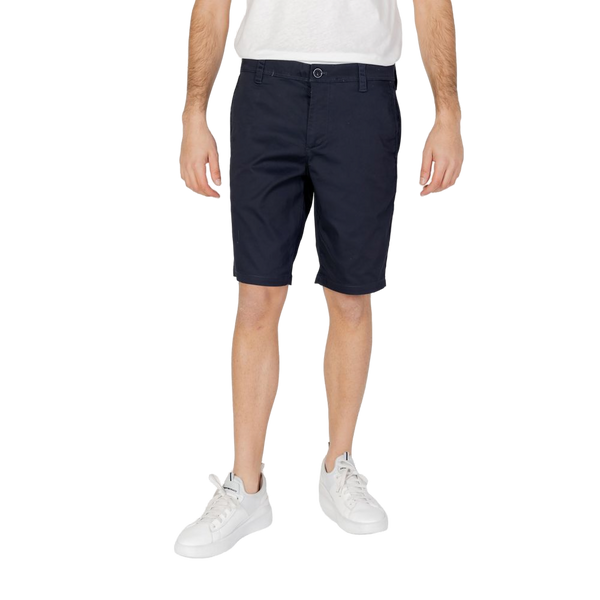 Blue Cotton Bermuda Shorts