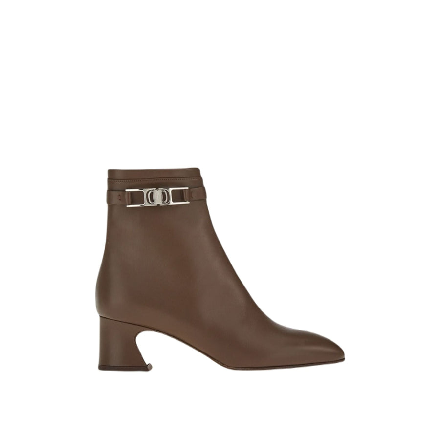 Ferragamo Calf leather ankle boot in brown