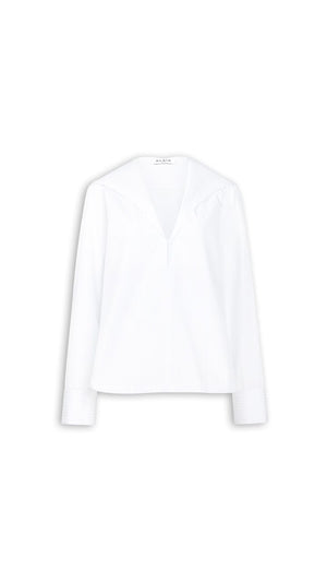 Maison AlaïA Cotton poplin shirt in white