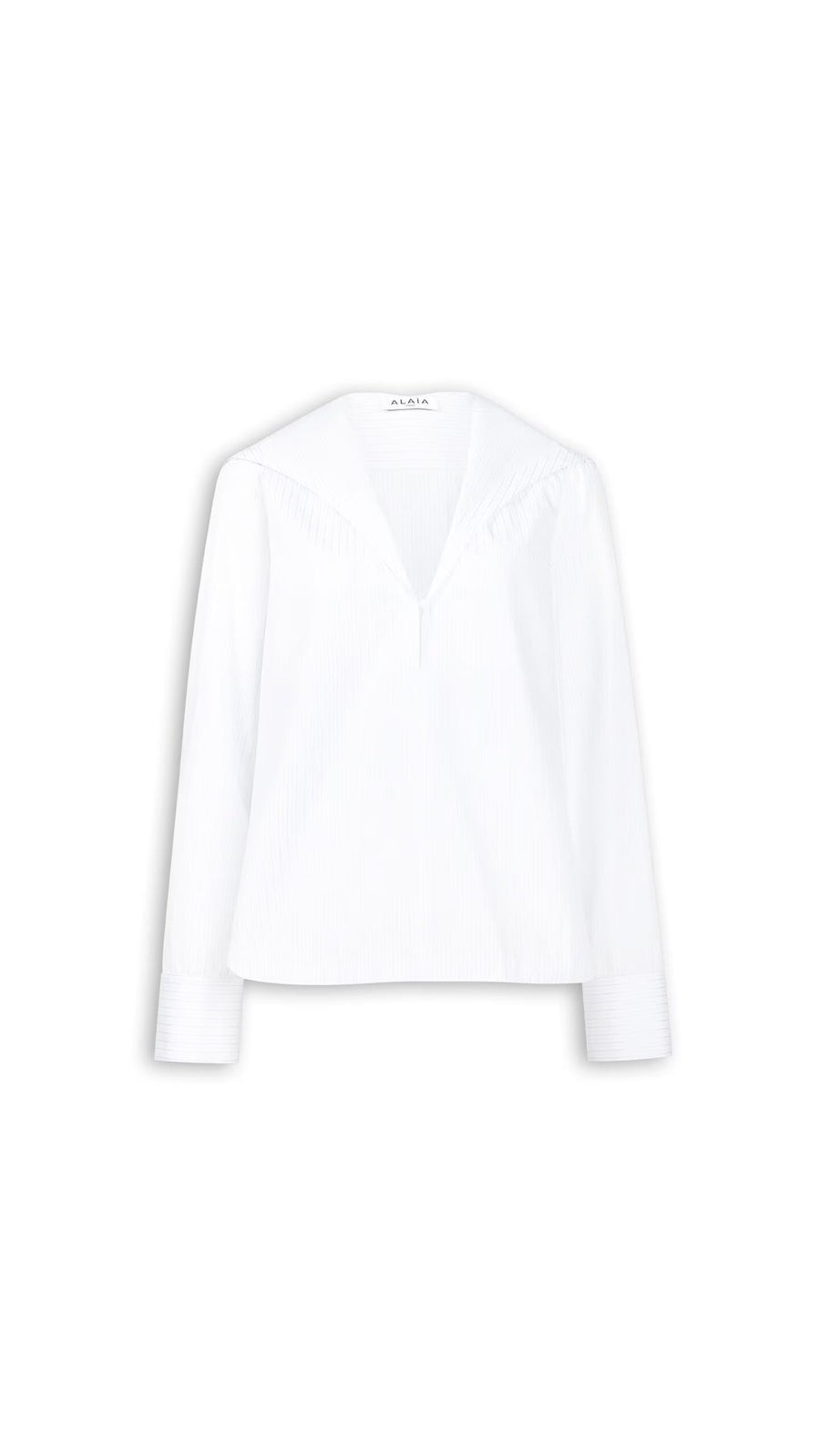Maison AlaïA Cotton poplin shirt in white