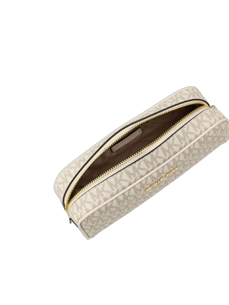 Michael Kors Polyvinyl Chloride travel wallet in beige