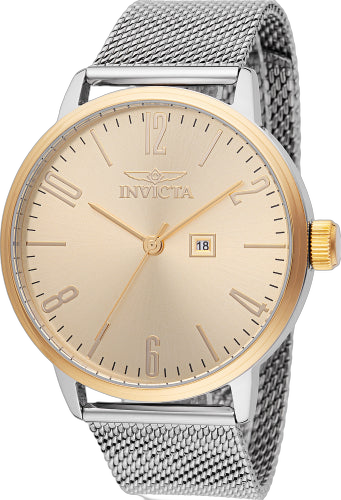 Invicta Stainless steel case watch in gold