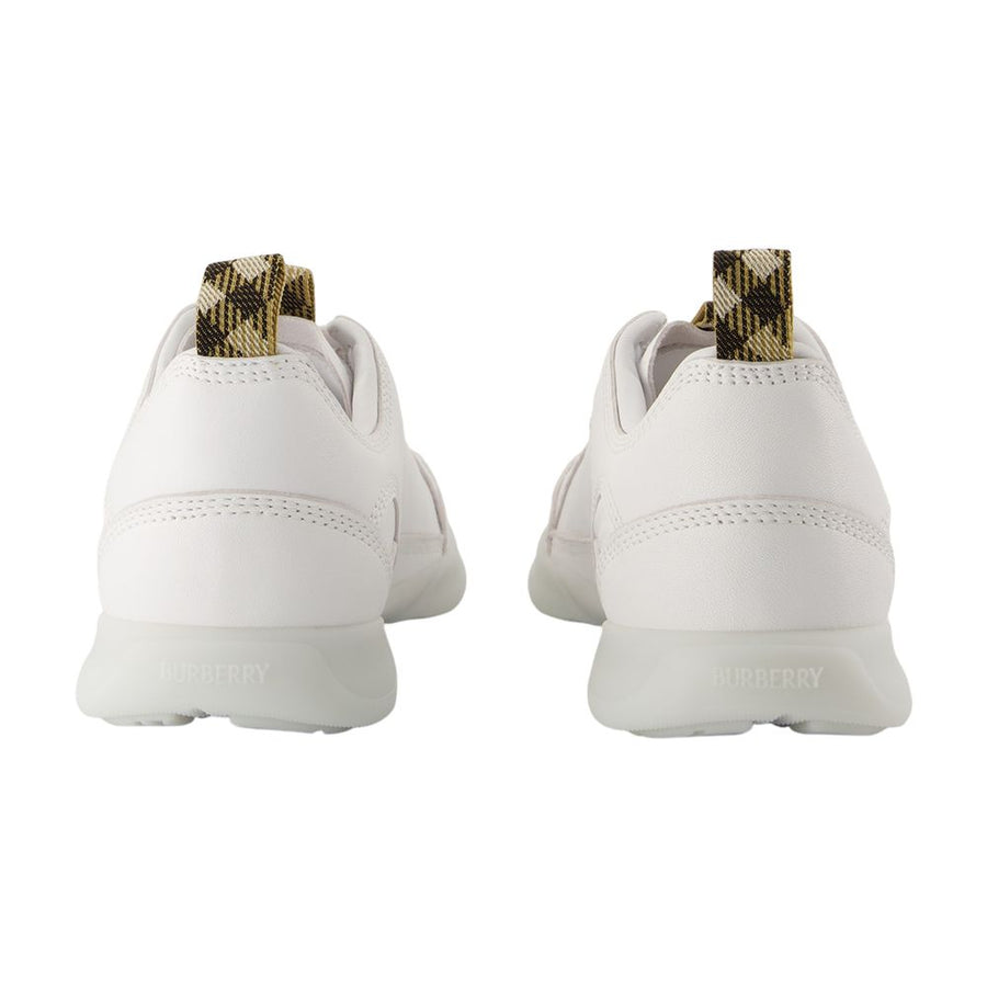 Burberry Lambskin sneaker in white