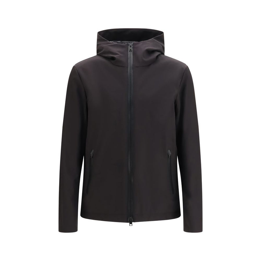 Black Polyester Shell Jacket Clothing