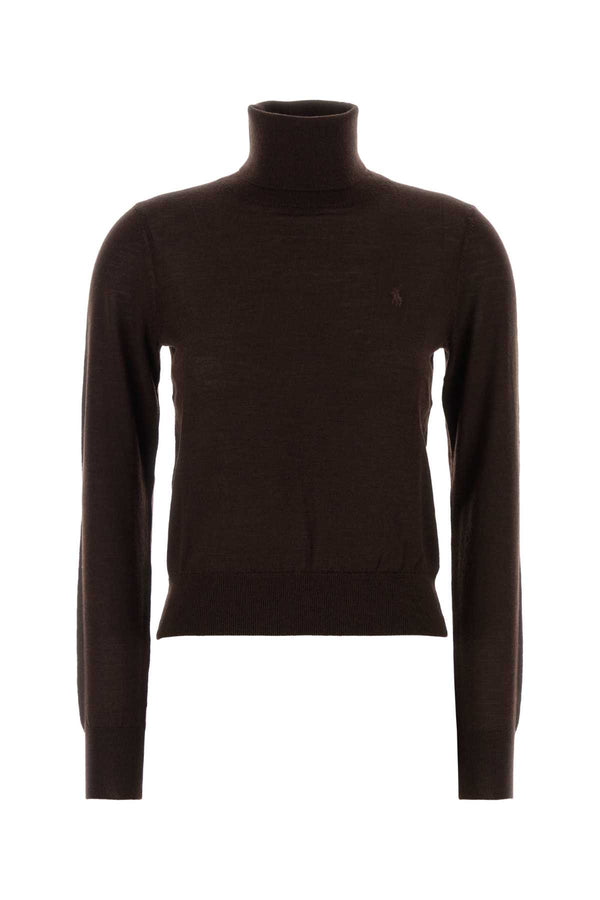 Chocolate Wool Sweater Deepchocolatemelange Exterior: Maglieria