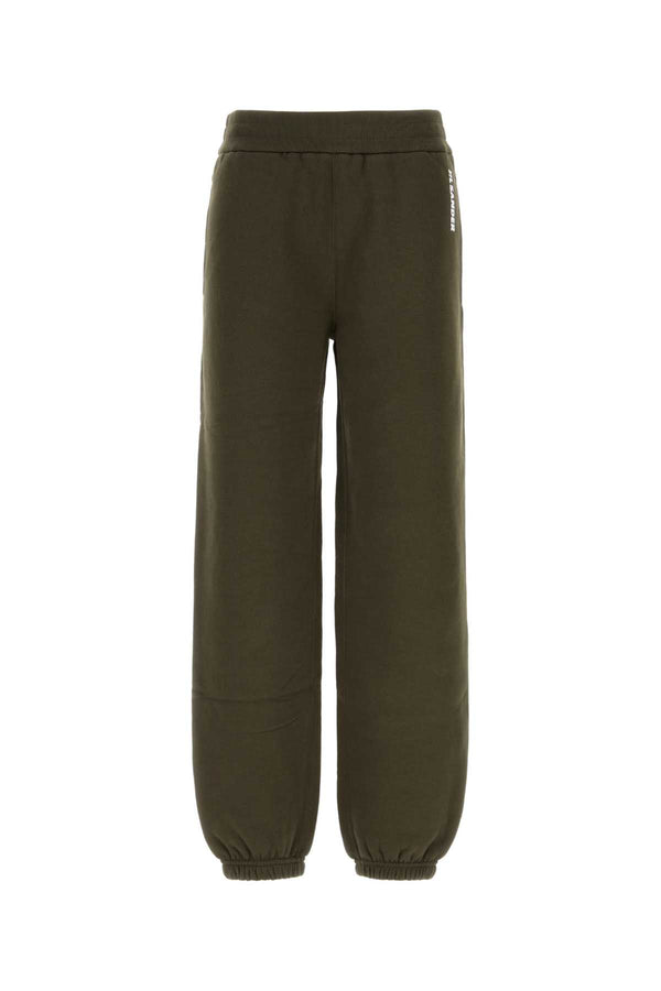 Jil Sander 100% Cotton joggers in green