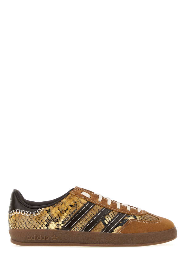 Printed Leather Adidas X Wales Bonner Gazzelle Sneakers Dust Rust/wonder White/collegiate Burgundy
