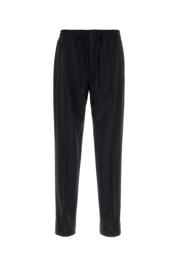 Valentino Garavani Ricamo 16% wool trousers in navy