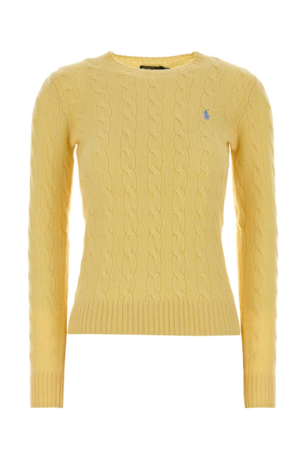 Yellow Wool Blend Sweater Fallyellow Exterior: Cashmere Maglieria