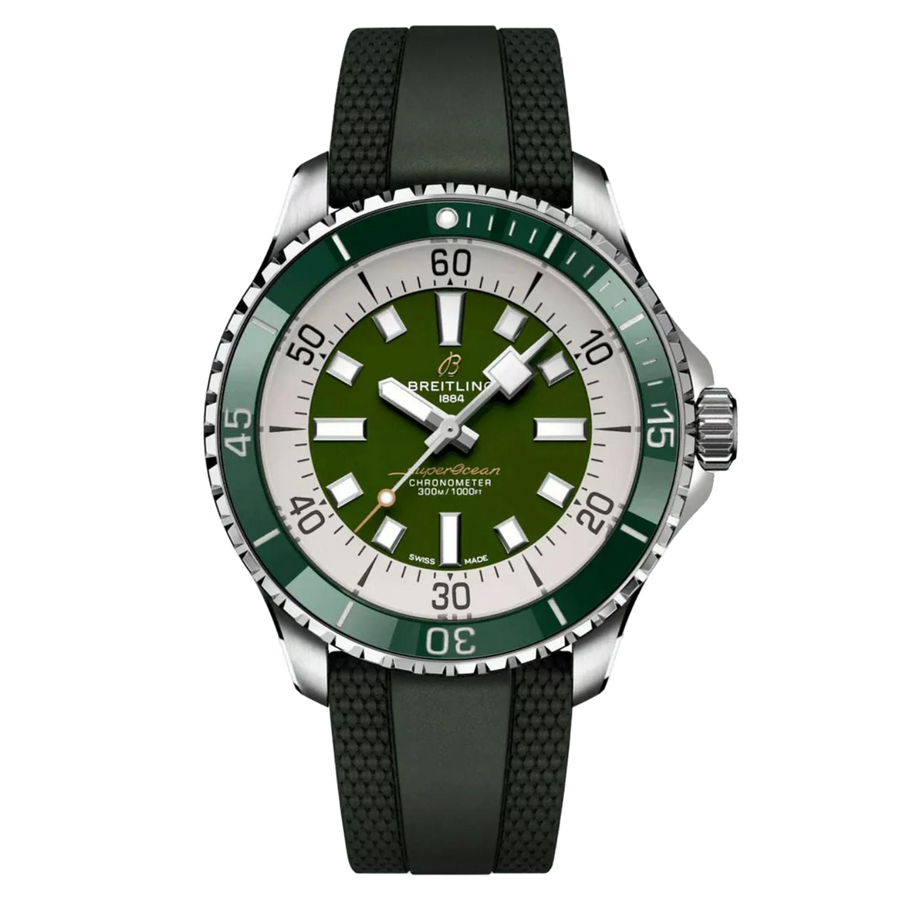 Breitling Stainless steel case watch in green