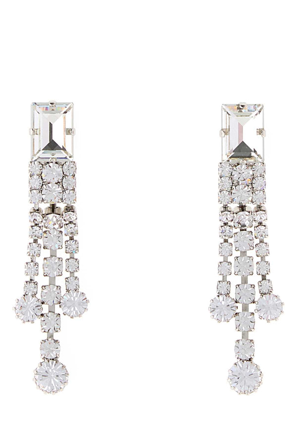 Alessandra Rich Earrings Brass earrings in clear