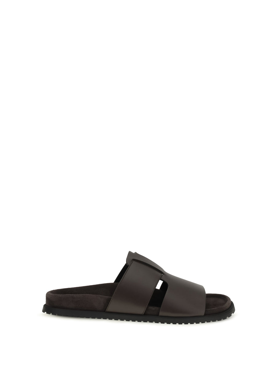 Leather Sandals Ebano 1