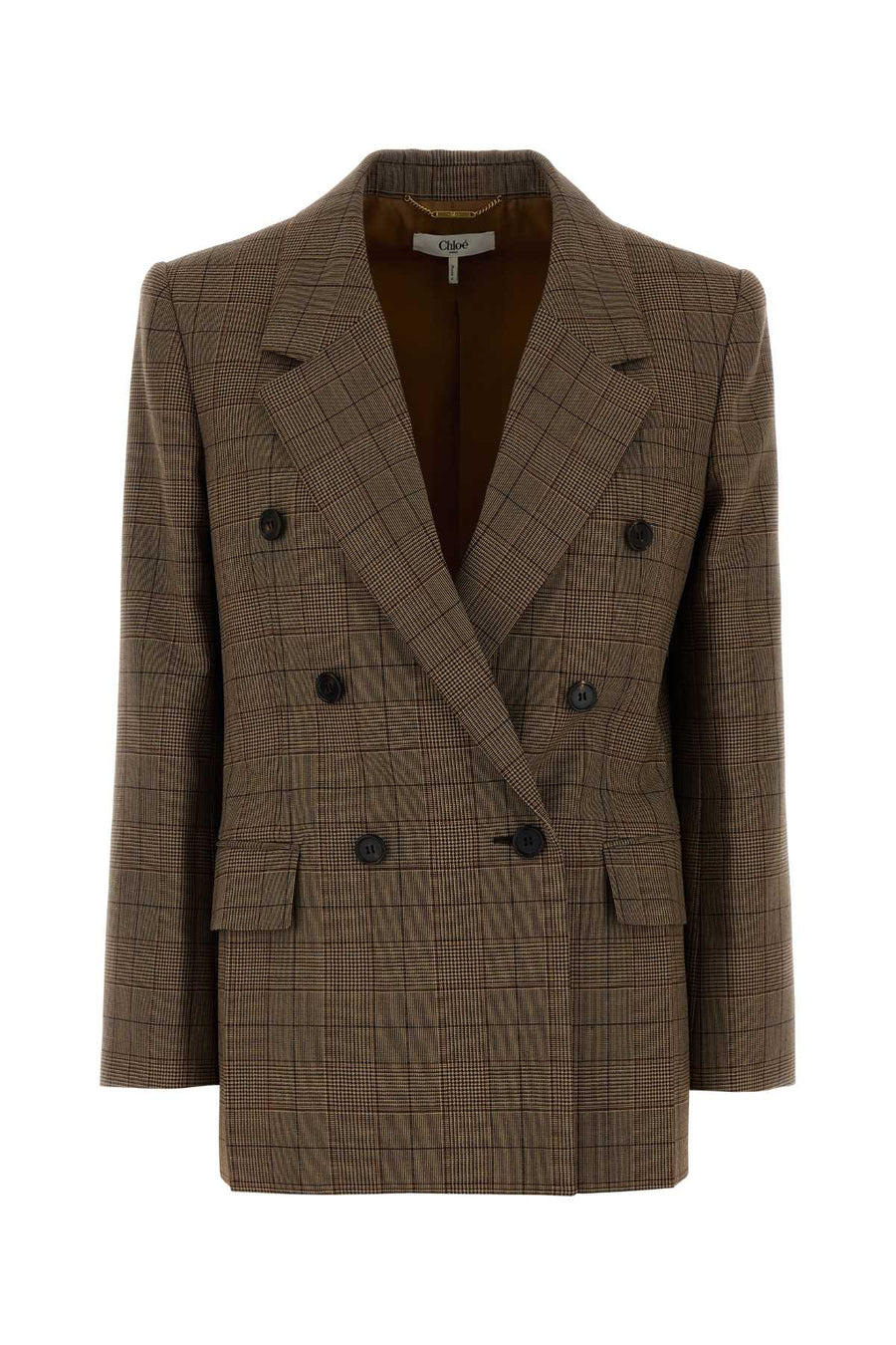 Chloé Exterior: 100% Wool; Lining: 100% Silk blazer in brown