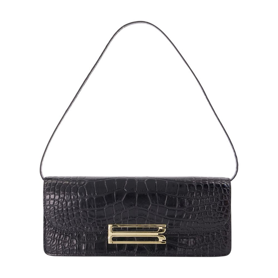 Victoria Beckham calfskin clutch in black
