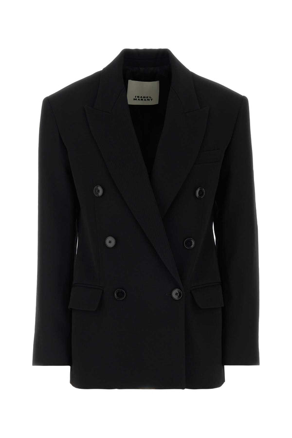 Isabel Marant Exterior: 100% Wool blazer in black