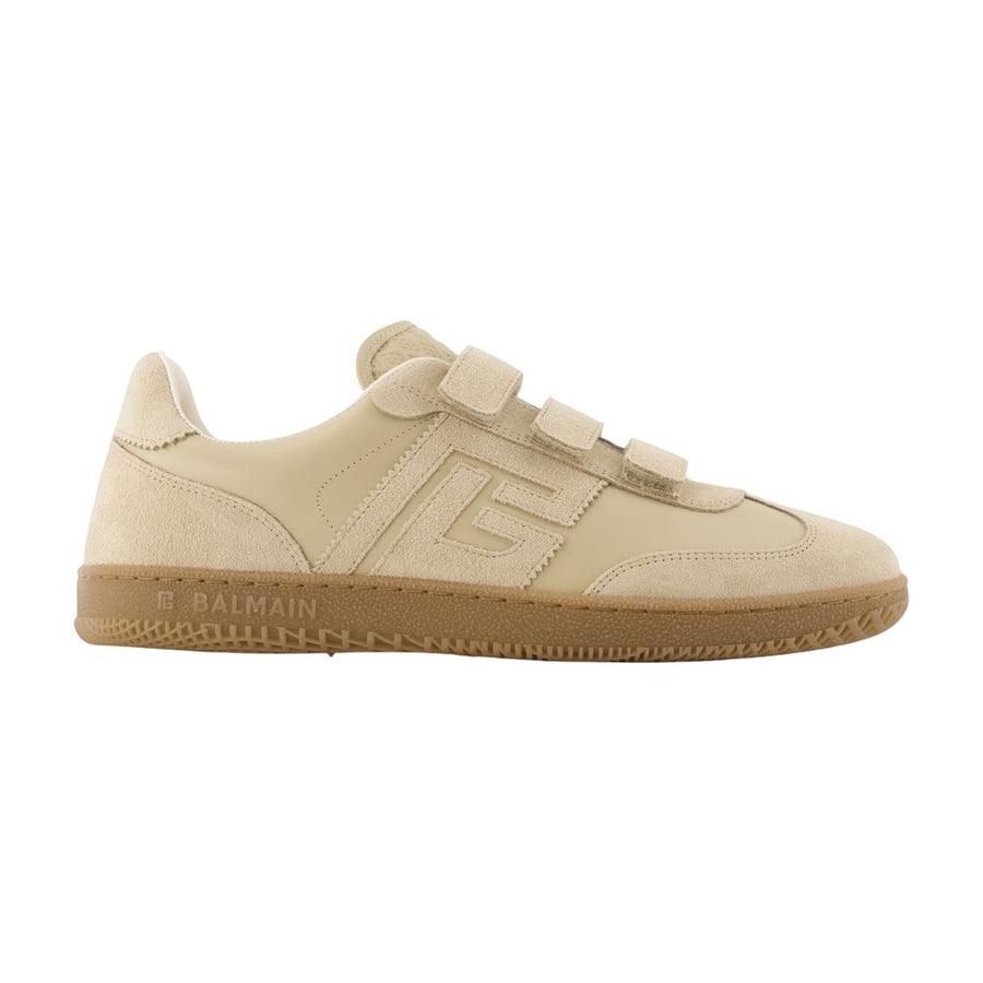 Balmain Calfskin sneaker in beige
