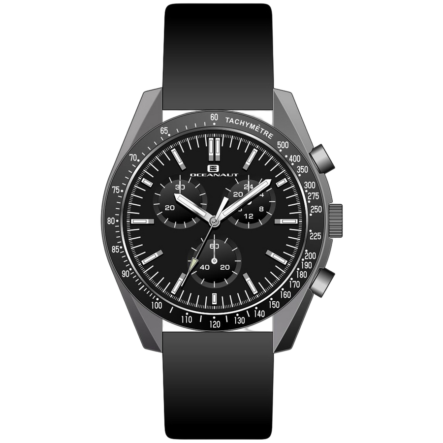 Oceanaut Stainless steel case watch in black