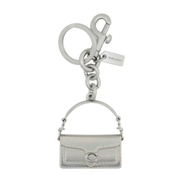 Coach resin key case in silver