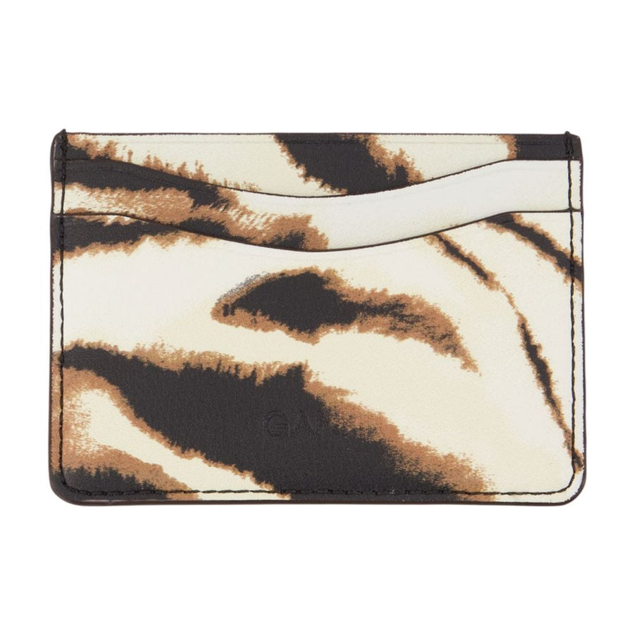 Ganni Synthetic card case in ivory