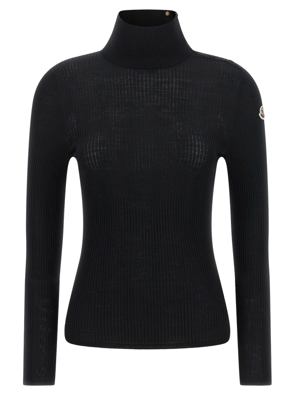 Moncler 100% Virgin Wool sweater in black