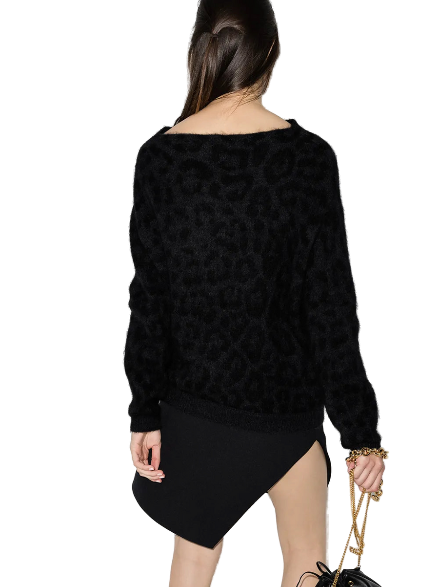 Valentino Mohair-wool blend sweater in black