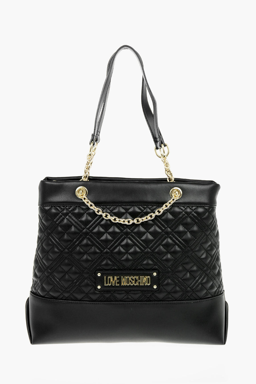Moschino Eco-leather (faux leather) shoulder bag in black