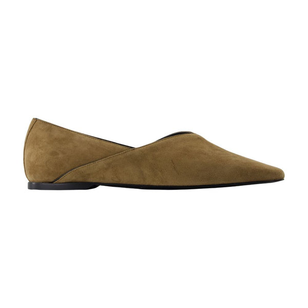 Toteme Lambskin flat in green