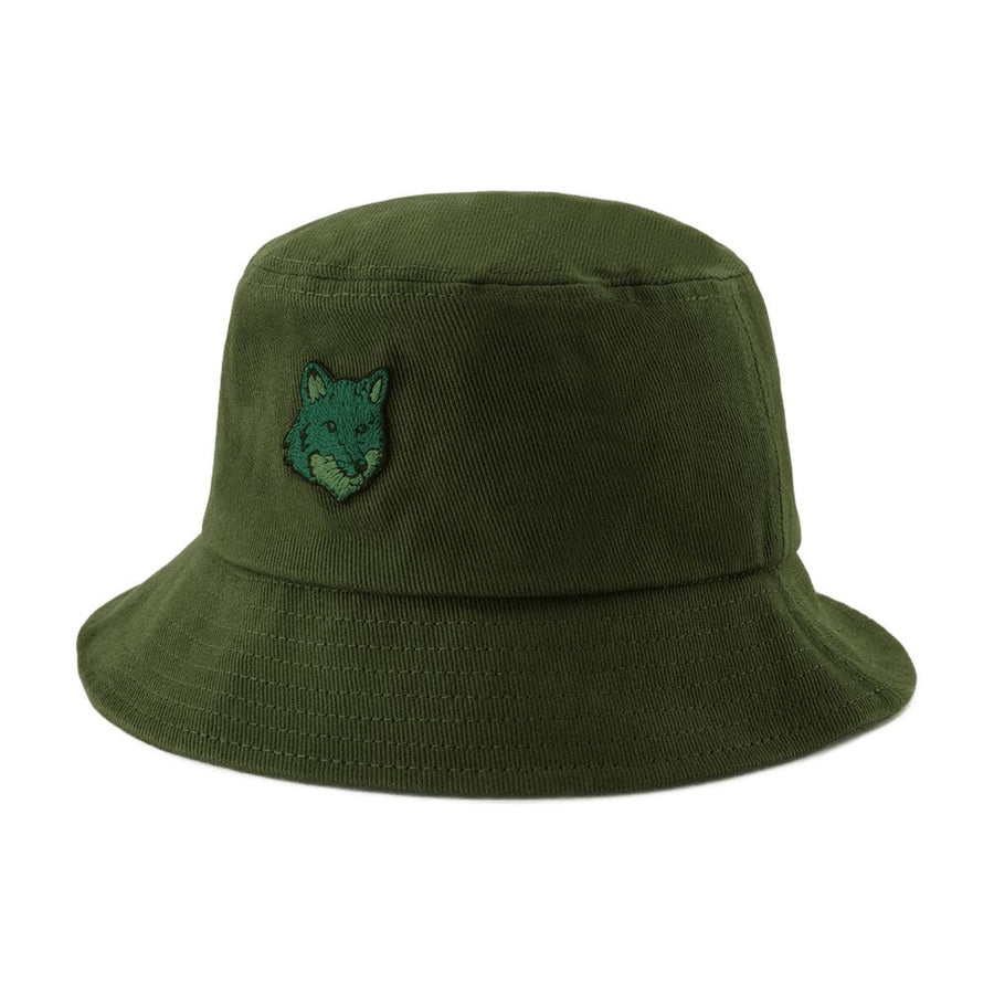 Maison Kitsune MM06114WW0096-P391 Cotton bucket hat in green