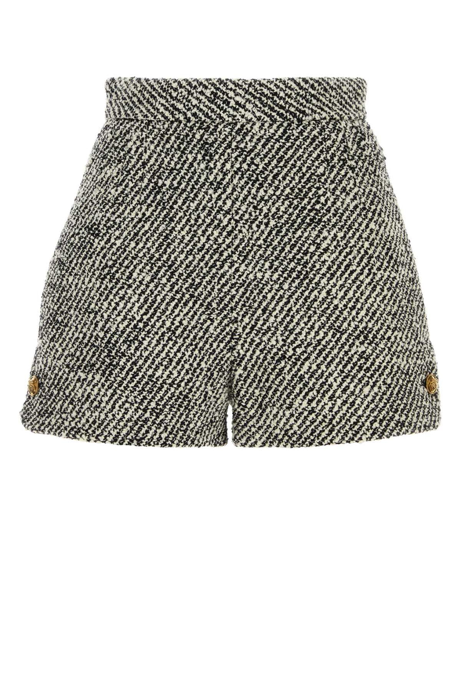 Skirt Responsible Bicolour Wool Boucle Blackwhite Gonne