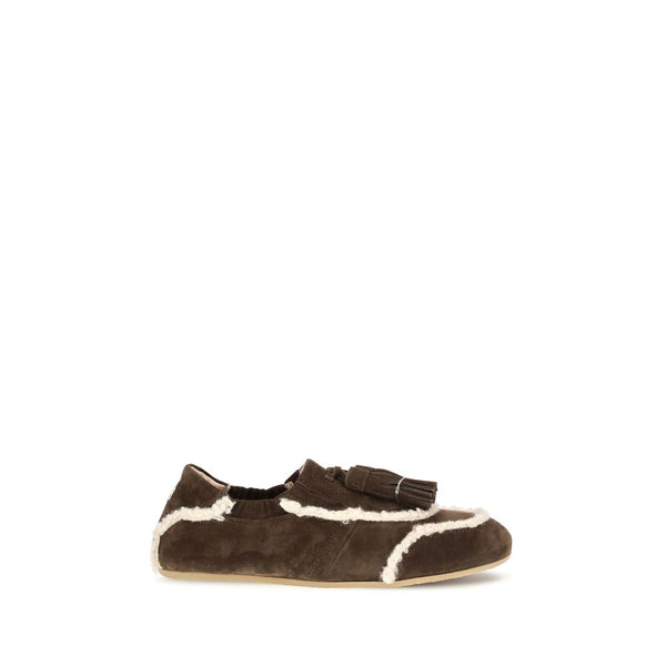 Brown Suede Leather Slip-On Loafers