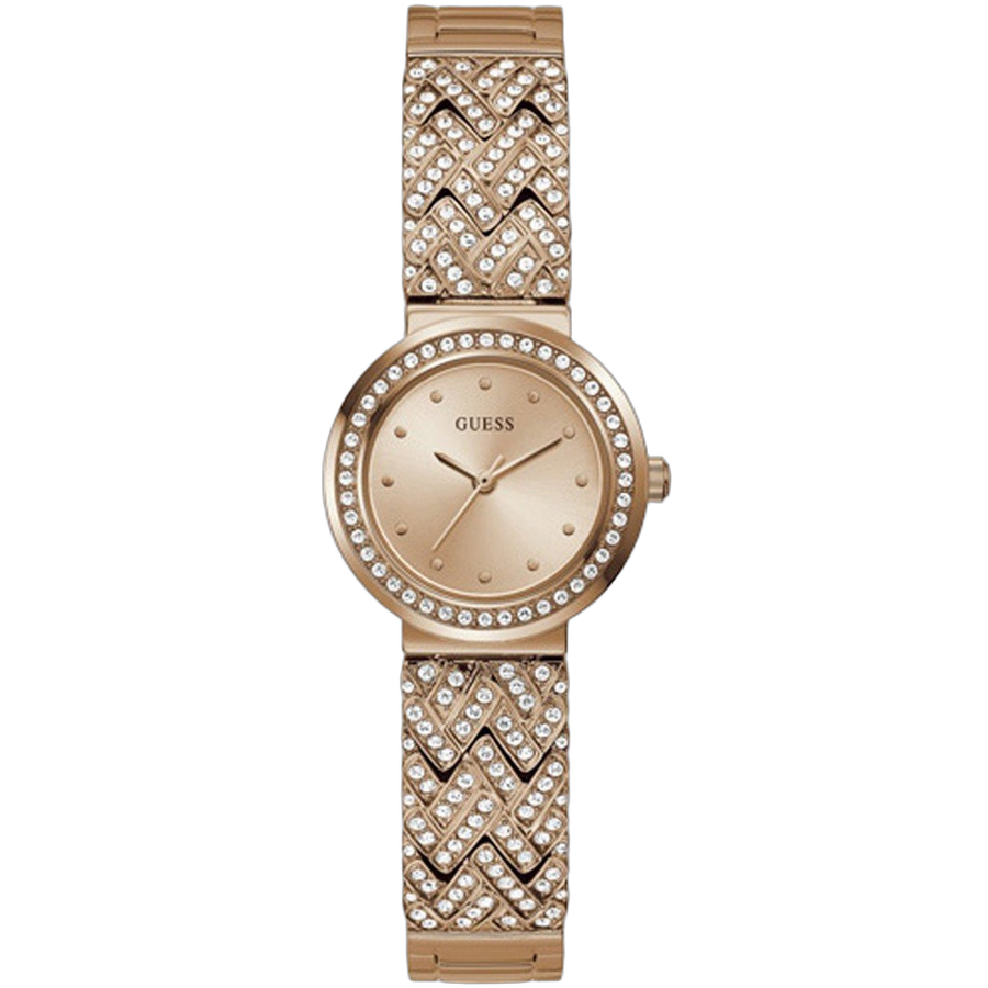 Guess Stainless steel case watch in rose gold