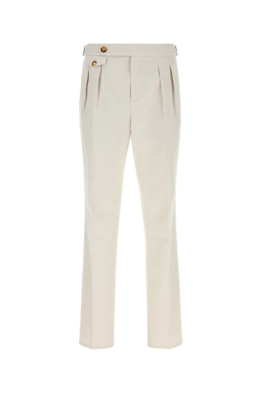 Brunello Cucinelli 97% Cotton 3% Elastane trousers in beige