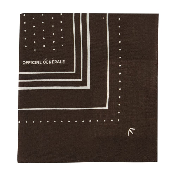 85x85 Scarf - Officine Generale Wool Brown Accessories /