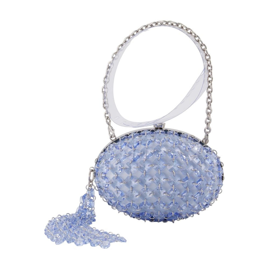 Self-Portrait Synthetic clutch in purple